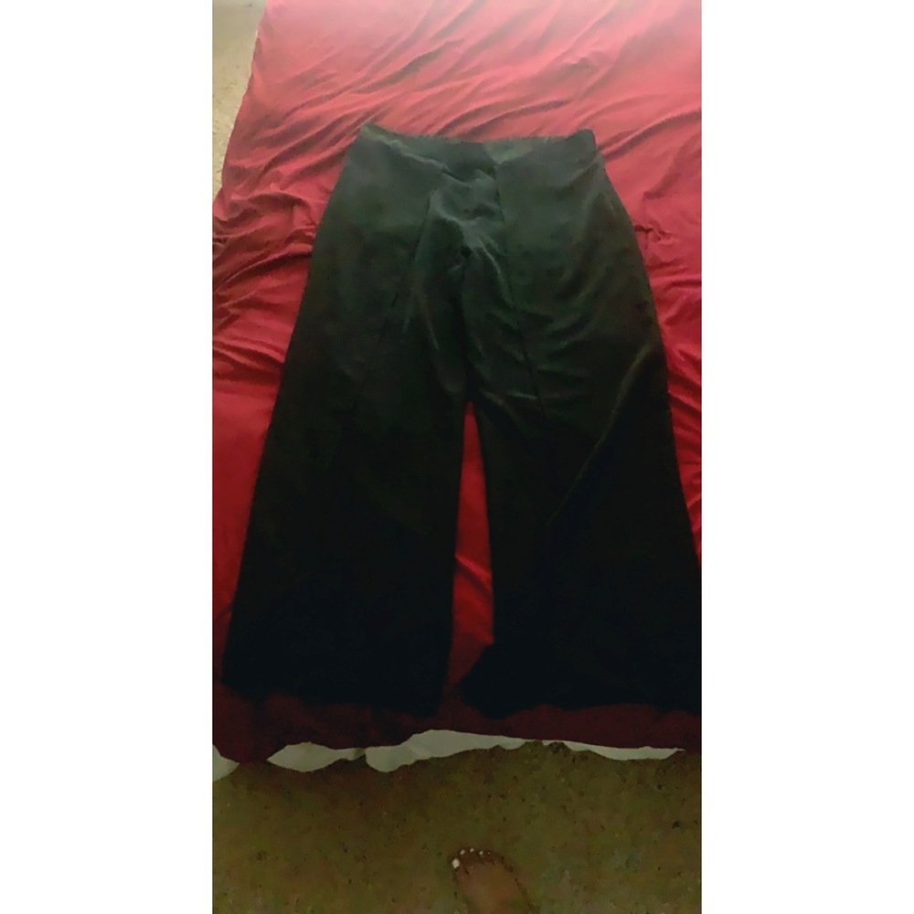 Black pants with high slit